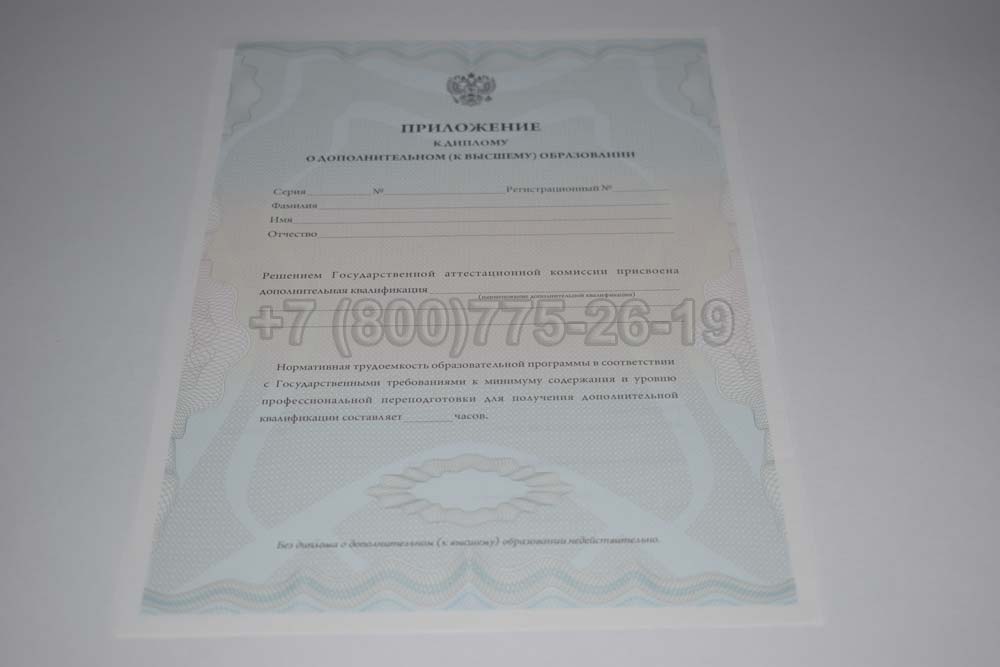 Приложение к диплому MBA Гознак 2011-2025 год выпуска г.Красноярск
