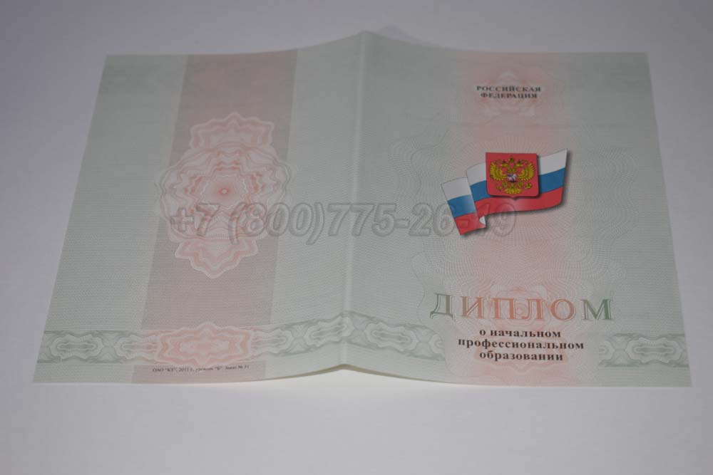 Бланк диплома ПТУ Гознак 2011-2025 год выпуска г.Красноярск