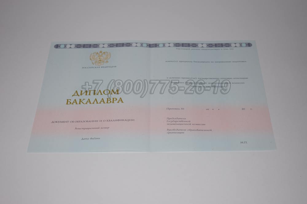 Бланк диплома бакалавра Гознак 2014-2025 год выпуска г.Красноярск