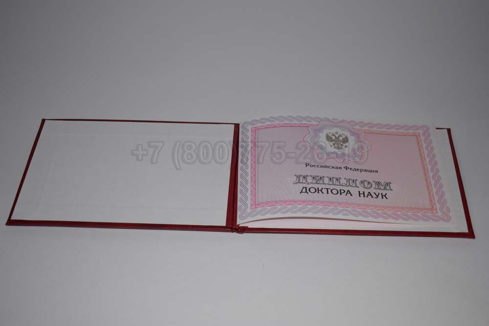 Диплом доктора наук Гознак 2013-2025 год выпуска г.Красноярск