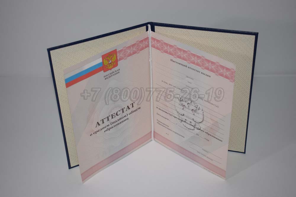 Аттестат за 11 класс Гознак 2008-2009 год выпуска г.Красноярск