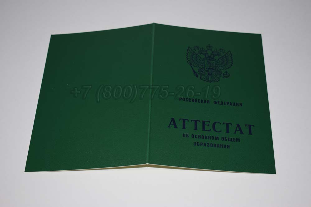 Аттестат за 9 класс Гознак 1994-2009 год выпуска г.Красноярск