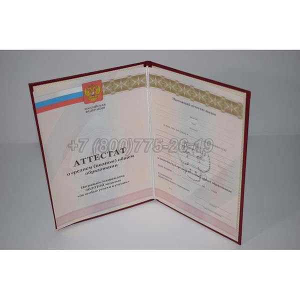 Аттестат За 11 Класс Золото 2010-2013 г.в. Красноярск