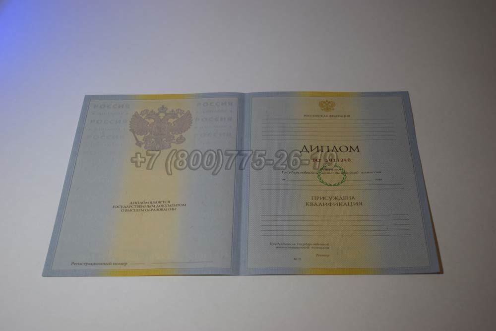 Бланк диплома о высшем образовании 2009-2010 год выпуска г.Красноярск